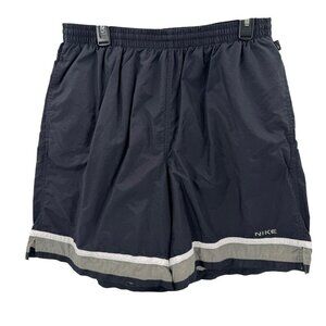 Nike Mens Black & Gray Swim Trunks XL With Mesh Lining & Elastic Waist